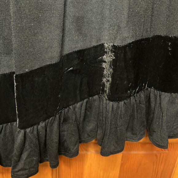 Women's Size XL Juicy Couture Short-Sleeve Dress Black With Velvet Trim - Picture 2 of 9